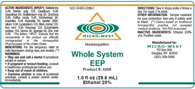 Whole System Eep   1 Fl Oz. Bottle Label